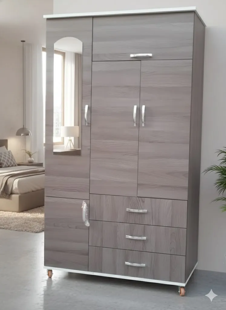 Ropero de Melamina Moderno – Diseño Elegante, Amplio y con Espejo